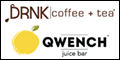 DRNK coffee + tea / QWENCH juice bar